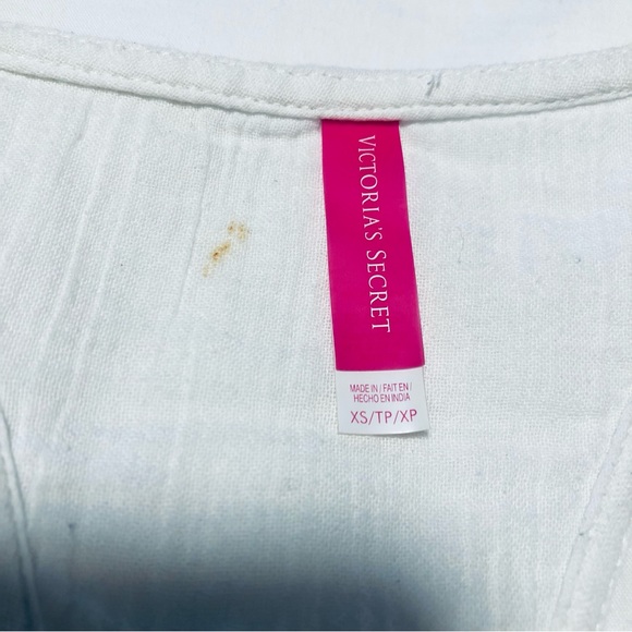 Victoria Secret XS white Racerback Tank/swim Coverup with Tassel Fringe - Picture 10 of 10